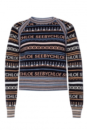 Sweter ze wzorem w paski z logo, zdjęcie 1 Sweter ze wzorem w paski z logo od See By Chloe